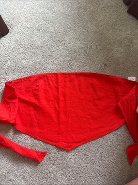 a new day Red Asymmetric Knit Top